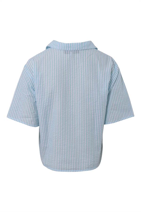 HOUND pige t-shirt "stribet" - light blue